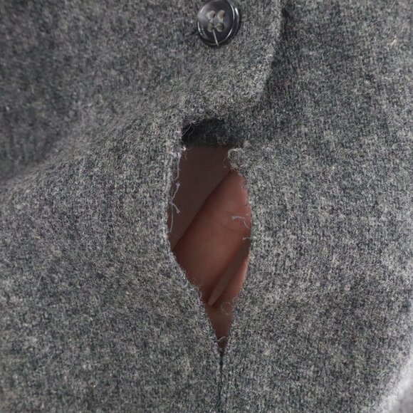 Domino Skirt Suit Womens 8 Gray Office Wear Secretary Dark Academia Vintage 70's - Picture 7 of 16